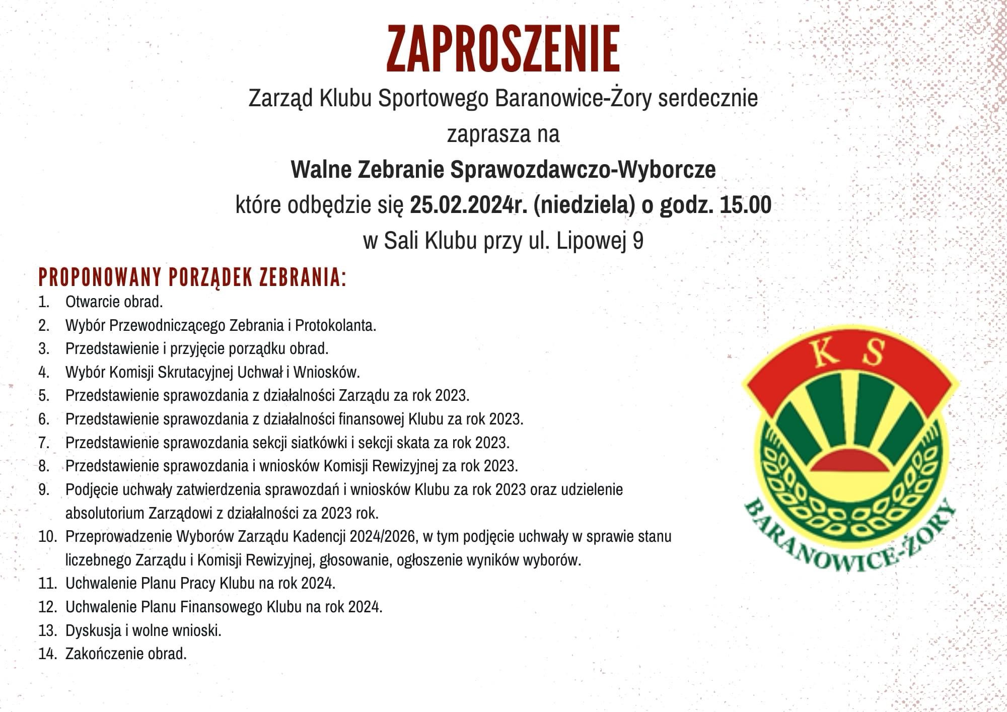 Walne Zebranie Sprawozdawczo-Wyborcze