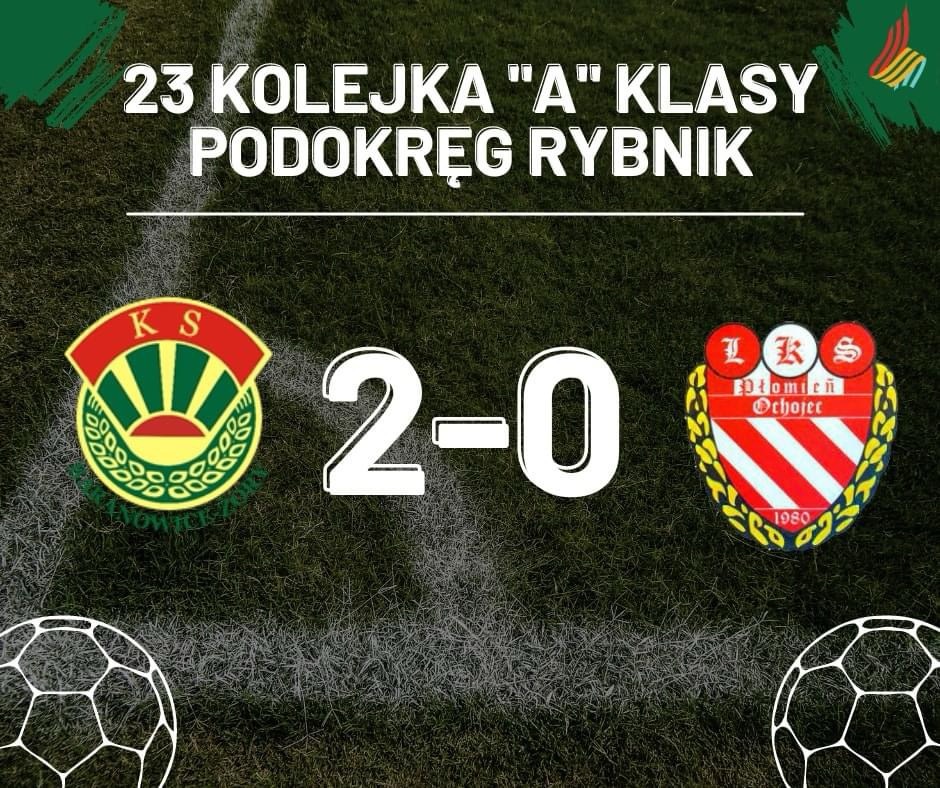 Koniec meczu: KS BARANOWICE-ŻORY : PŁOMIEŃ OCHOJEC 2:0(1:0)